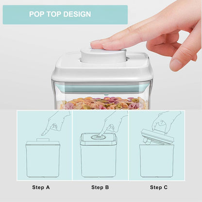 Airtight Food Storage Container - 2.1qt / 2050ml Rectangle Pop Containers With Lids, Bpa Free for