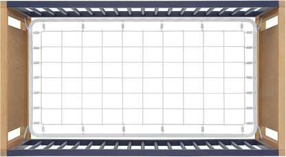 Nurture& The Crib - Baby, Toddler Convertible Crib | Sustainable Non-Toxic Materials | 3 Adjustable Heights - Grows with Your Baby (Modern, Navy)
