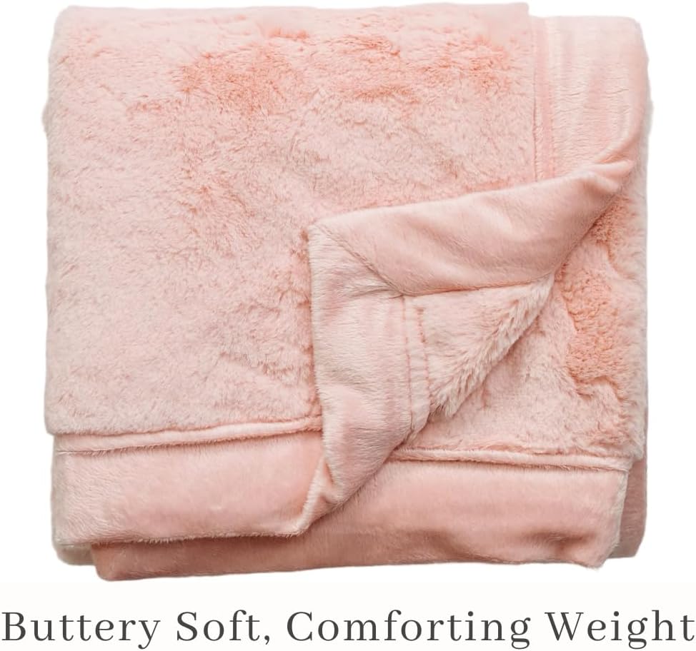 SARANONI Receiving Blankets for Babies Super Soft Boutique Quality Lush Luxury Baby Blanket (Peach