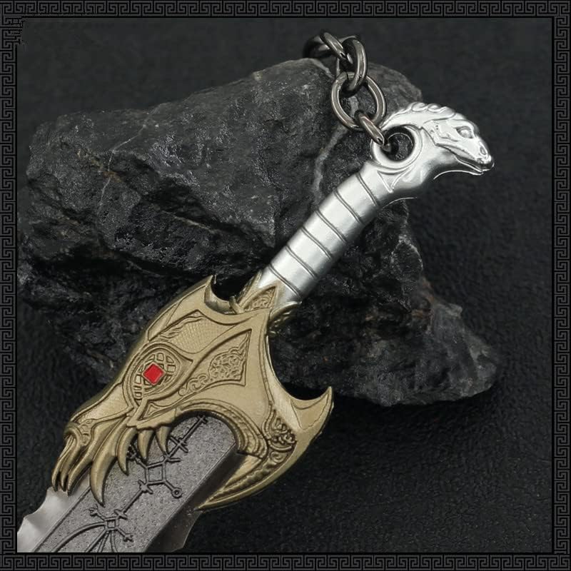 Superbuybox God of War Kratos Blades of Chaos Action Figures Game Collection Keychain Desk Decoration Backpack Pendant Gift