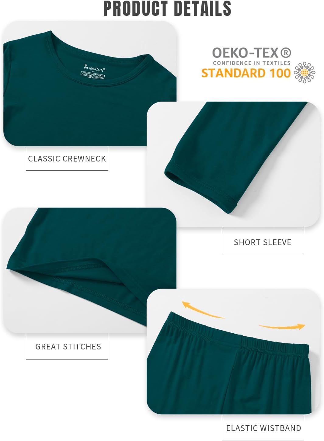 Jimonda Baby Boys Girls Pajama Sets Toddler Sleepwear Cool Jammies 2pcs Viscose from Bamboo PJs 18M-8Y