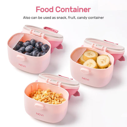 NCVI Baby Formula Dispenser On The Go, Formula Container To Go, Formula Holder for Travel, Outdoor
