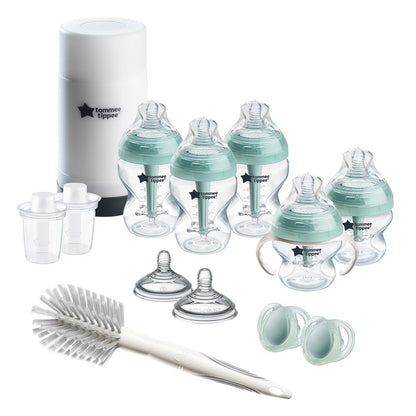 Tommee Tippee Advanced Anti-Colic Ready for Baby Bottle Set, 5oz and 9oz Self-Sterilizing Bottles