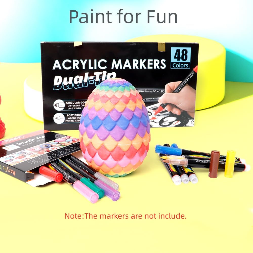 Dragon Egg - Glow in The Dark - Surprise Egg with Dragon Inside, 3D Printed Gift, Articulated Dragon Egg Fidget Toy, Figurine Decor (12” Dragon)