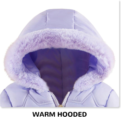 Toddler Winter Coats Baby Jacket Snow Clothes Puffer Dress Girl Warm Hoodie 1-4T