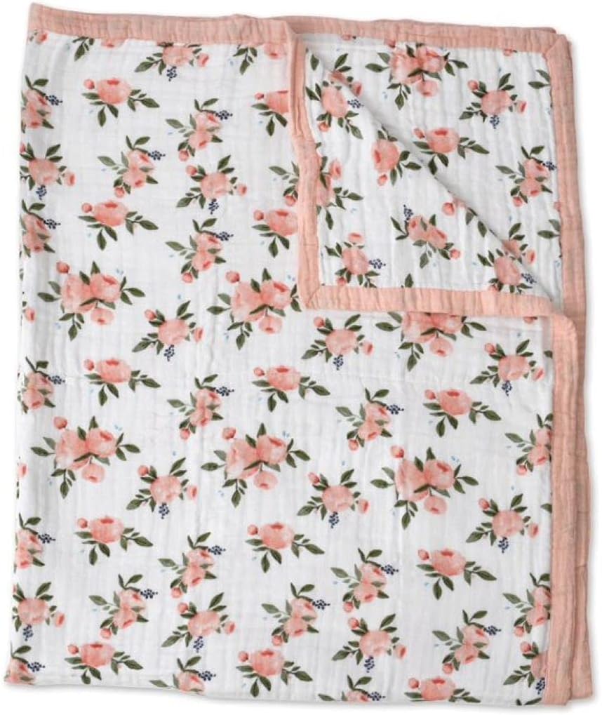 Little Unicorn Premium Quilted Throw | Super Soft, Multi-Layered Muslin XL Blanket| Great for Kids