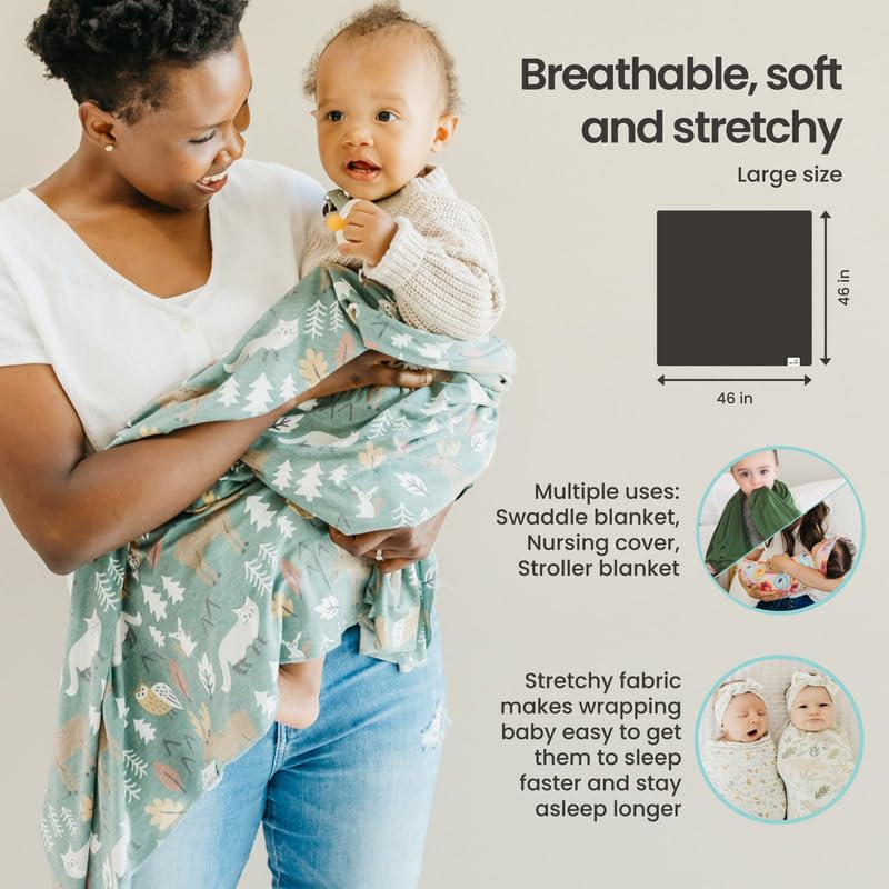 Copper Pearl Baby Swaddle Blanket - Premium Knit Baby Blanket, Large Soft Stretchy Receiving