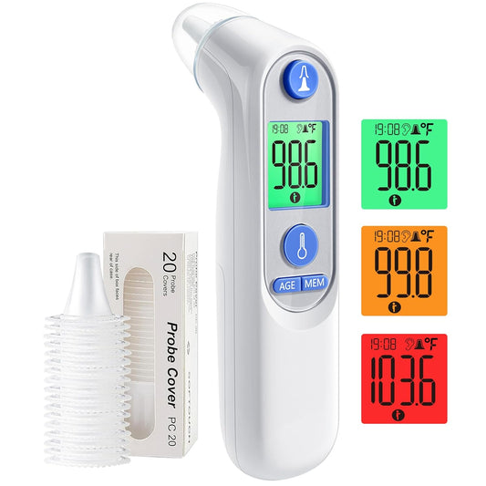 Ear Thermometer, Digital Ear Thermometer for Kids and Adults, High Accuracy Baby Thermometer with