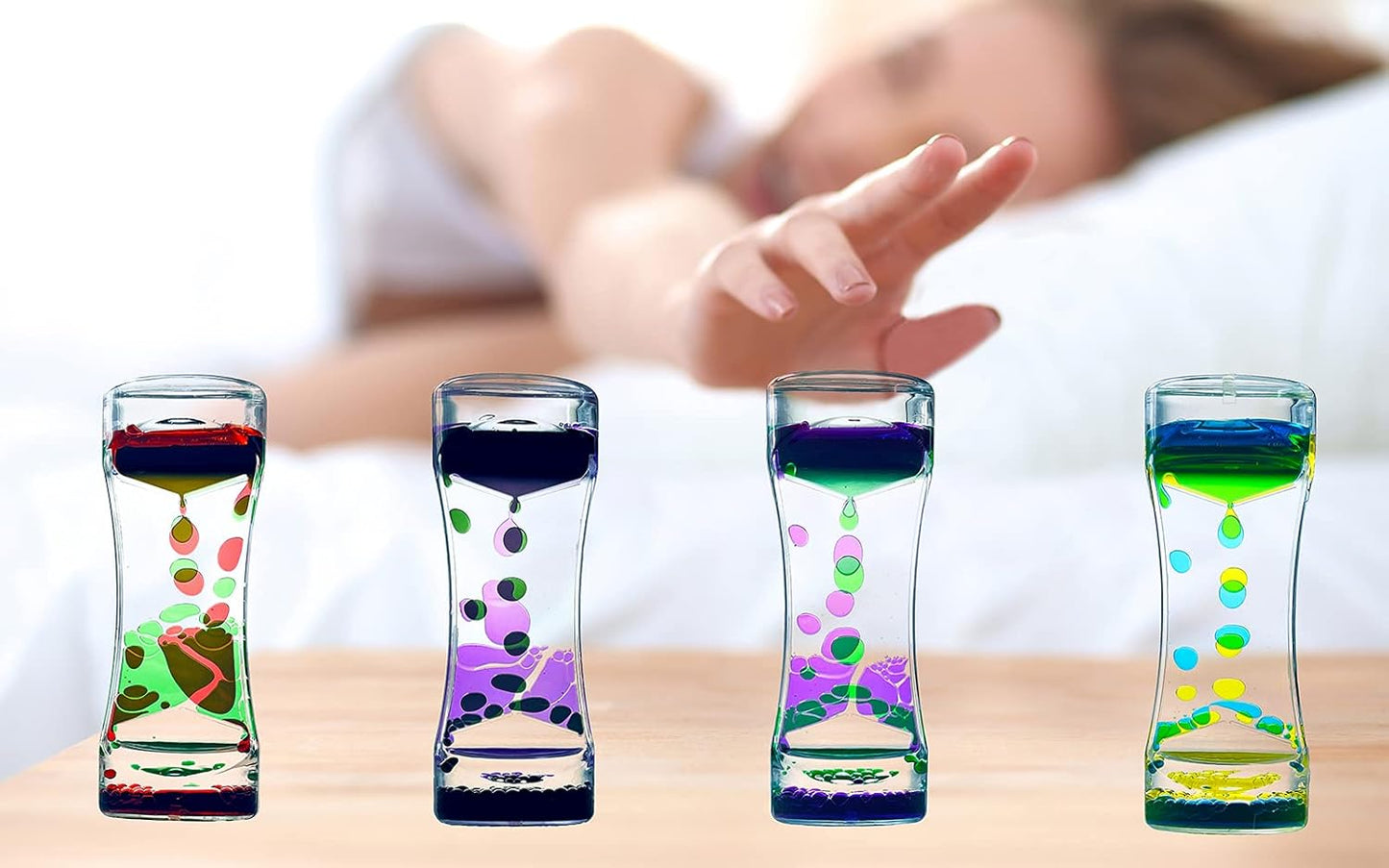 Liquid Motion Bubbler Timer Sensory Toys for Relaxation, Water Timer Fidget Toy for All Age, Motion Bubble Toy Sensory Play for Office Home (Purple & Black, 1 Pack)