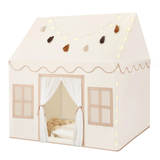 Senodeer Kids Play Tent Indoor: with Mat, Tassel Garland - Girl Tent Indoor Playhouse for Kids Toys