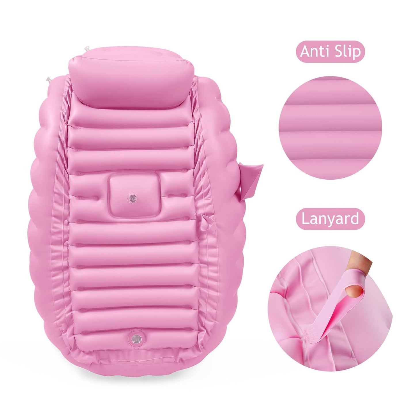 PandaEar Baby Inflatable Bathtub, Portable Travel Baby Infant Bath Tub Toddler Bathtub with Air