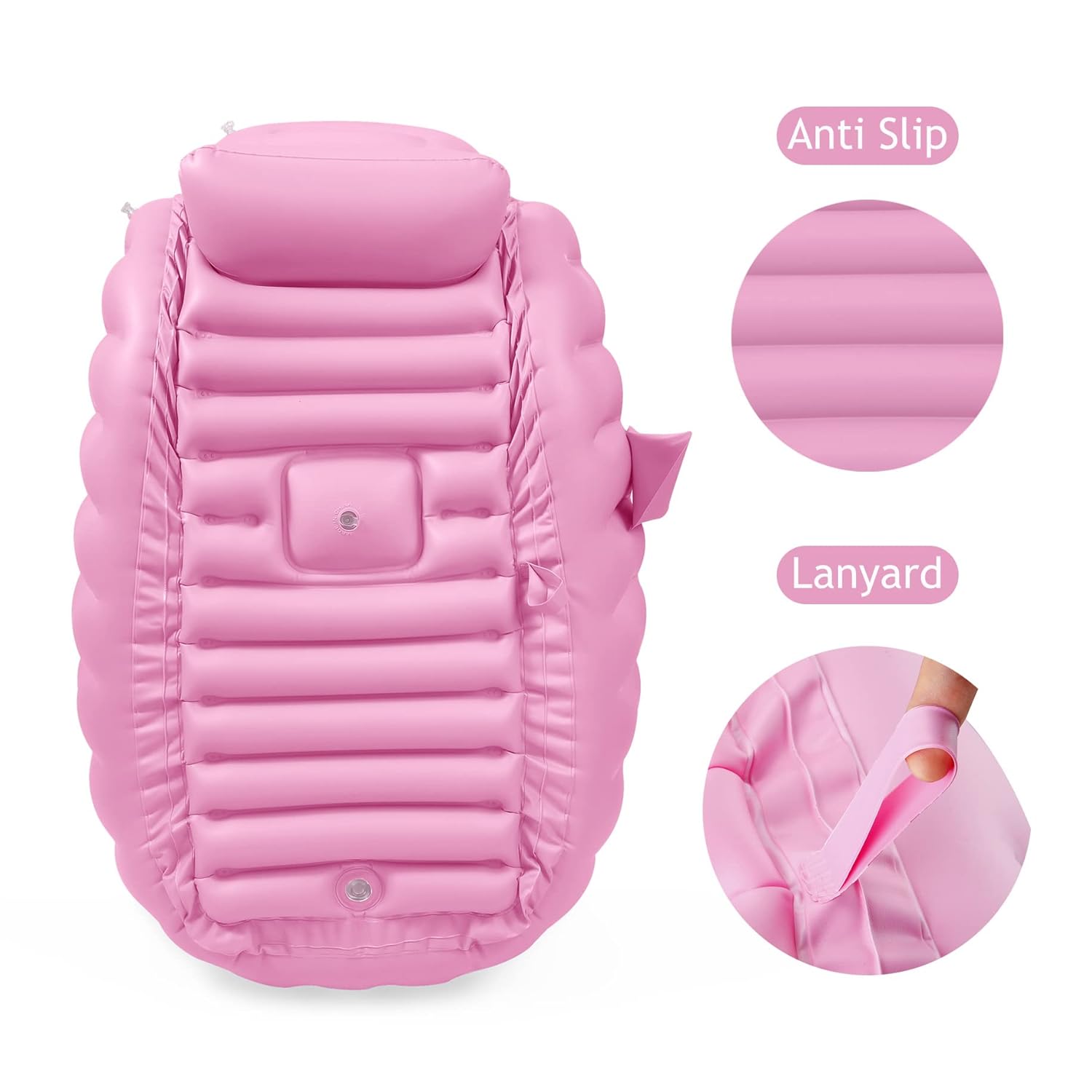 PandaEar Baby Inflatable Bathtub, Portable Travel Baby Infant Bath Tub Toddler Bathtub with Air