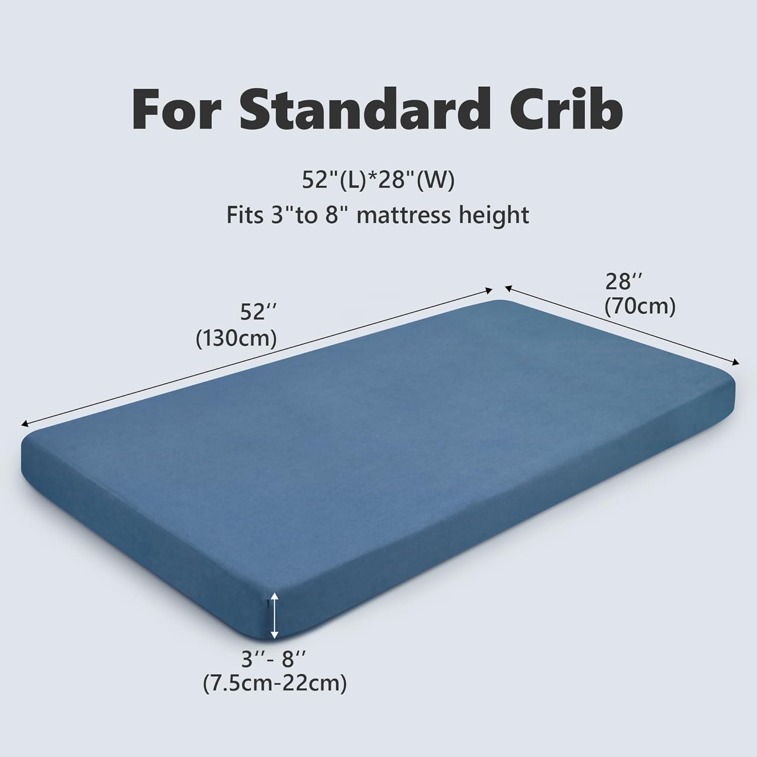 TILLYOU Baby Crib Sheets for Boys Girls, Super Soft Toddler Bed Sheets, 2 Pack Sheets for Standard