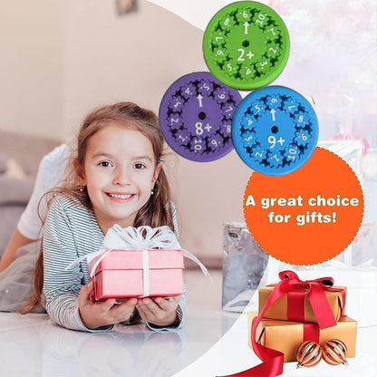 Math Fidget Spinners, Math Fidget Toy Multiplication for Kids, Math Facts Fidget, Learning Multiplication and Division Education Toys for Kids, Math Game for Home School Classroom Prizes
