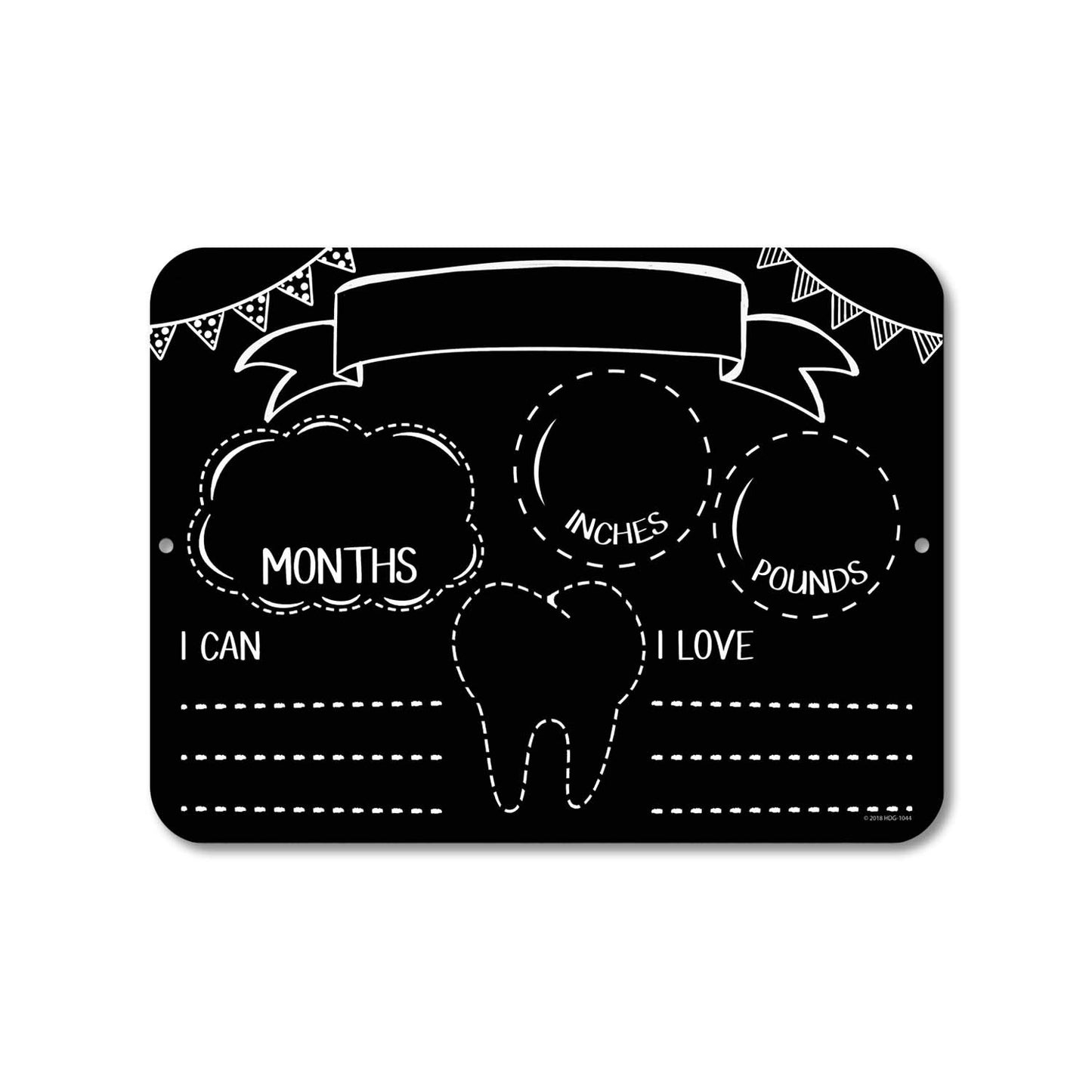 Honey Dew Gifts Baby's Monthly Milestone Chalkboard Style HDG-1044