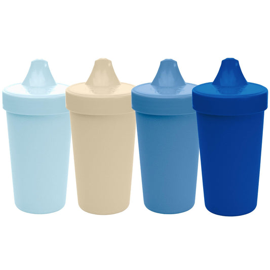Re-Play Spill-Proof Sippy Cups for Toddlers - Kids Reusable 10 Oz Set of 4, Dishwasher & Microwave