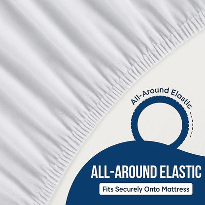 Waterproof Mattress Protector – Full – Soft & Noiseless Terry Cotton Cover – Cooling, Breathable – Deep Pocket with 360° Elastic – Machine Washable – Kids, Pets & Light Sleepers