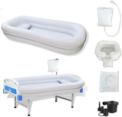 Medical Inflatable Bathtub,Inflatable Bed Bath,Medical PVC Bedside Shower Bathtub Kit,Bed Baths for