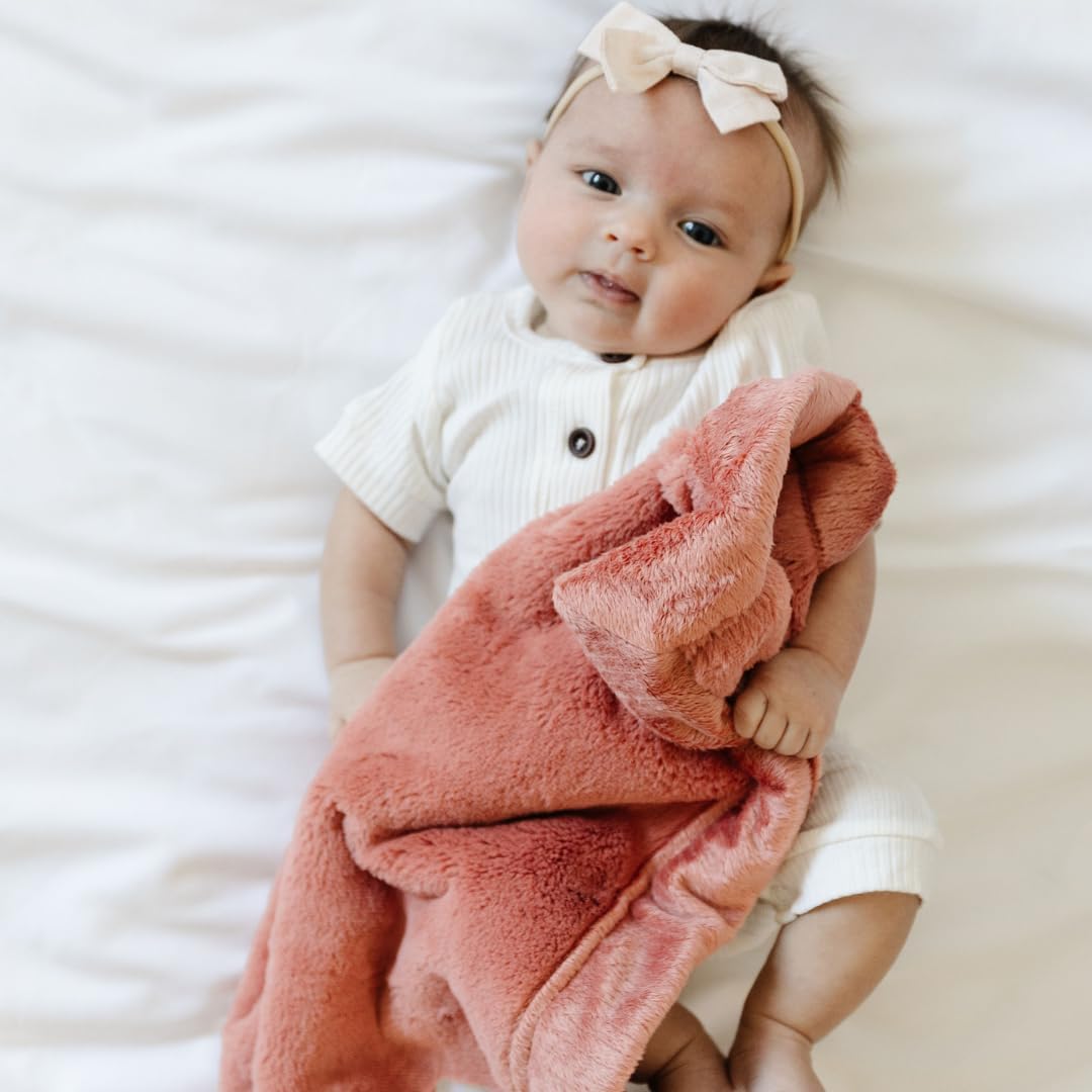 SARANONI Security Blankets for Babies Super Soft Boutique Quality Lush Luxury Baby Blanket (Mini