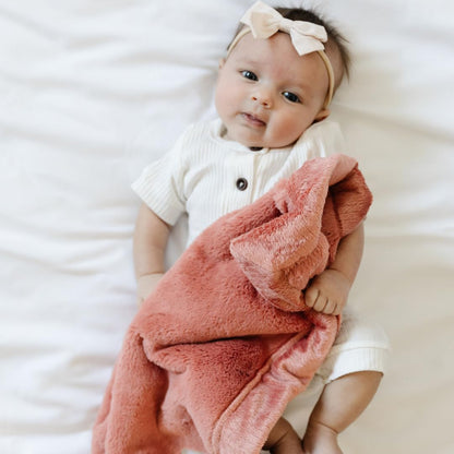 SARANONI Security Blankets for Babies Super Soft Boutique Quality Lush Luxury Baby Blanket (Mini