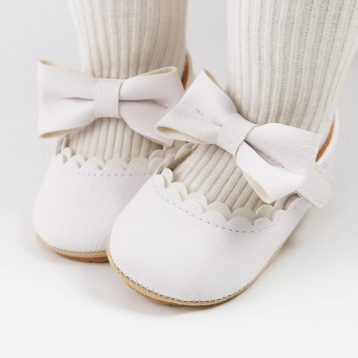 Baby Shoes Mary Jane Flats Non Slip Soft Sole Infant Toddler Sneakers First Walkers Party Christmas Dress Shoes