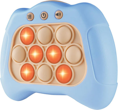 Pop The Target! Handheld Speed Pushing Game Machine: A Fun Multiplayer Game for Family. Fidget Game Toy for 6 7 8 9 10 11 12 Years Old Light Blue
