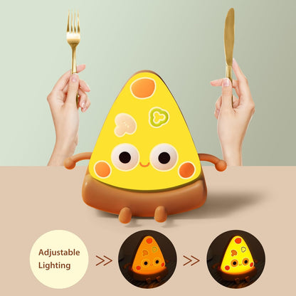 QANYI Pizza Lamp, Personalized Yellow Food Decor Lights for Pizzeria Kitchen Restaurant Party Cool Home Desk Decoration, Funny Novelty Nightlight Gift for Kids 4 to 12 Year Old Boys Girls Adult