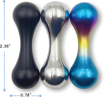 Knucklebone Skill Toys, Small Bone Toys, Made of Metal, Portable EDC Fingers Fidget Toys, Gifts for Skill Players (Titanium/Mirror Polishing)