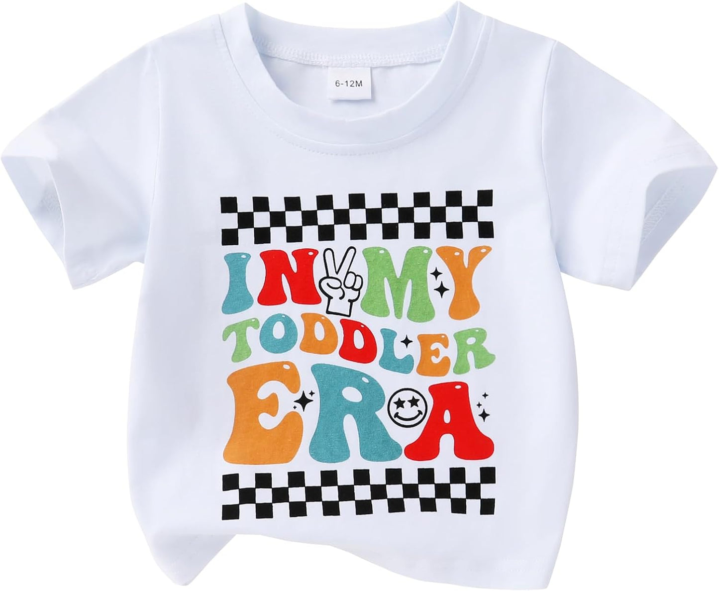 Happy Town Toddler Clothes Baby Boy Girl Smiley Face Shirt Short Sleeve T-Shirt Tee Summer Tops Outfits