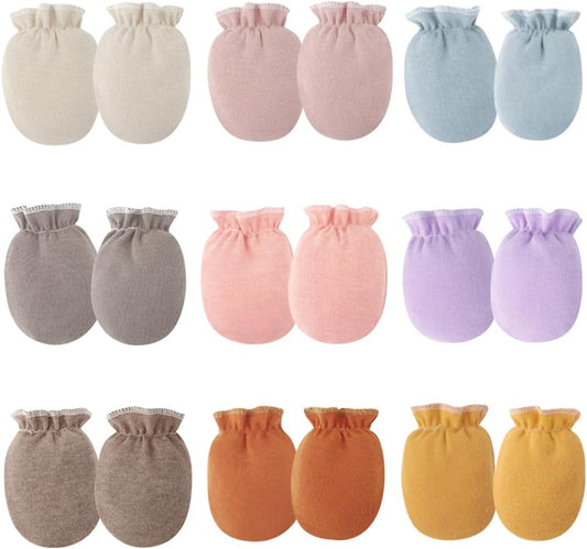 Cute Baby Mittens Newborn, No Scratch Baby Boy Mittens, Baby Girl Hat Gloves for Toddlers, Infant, Newborn