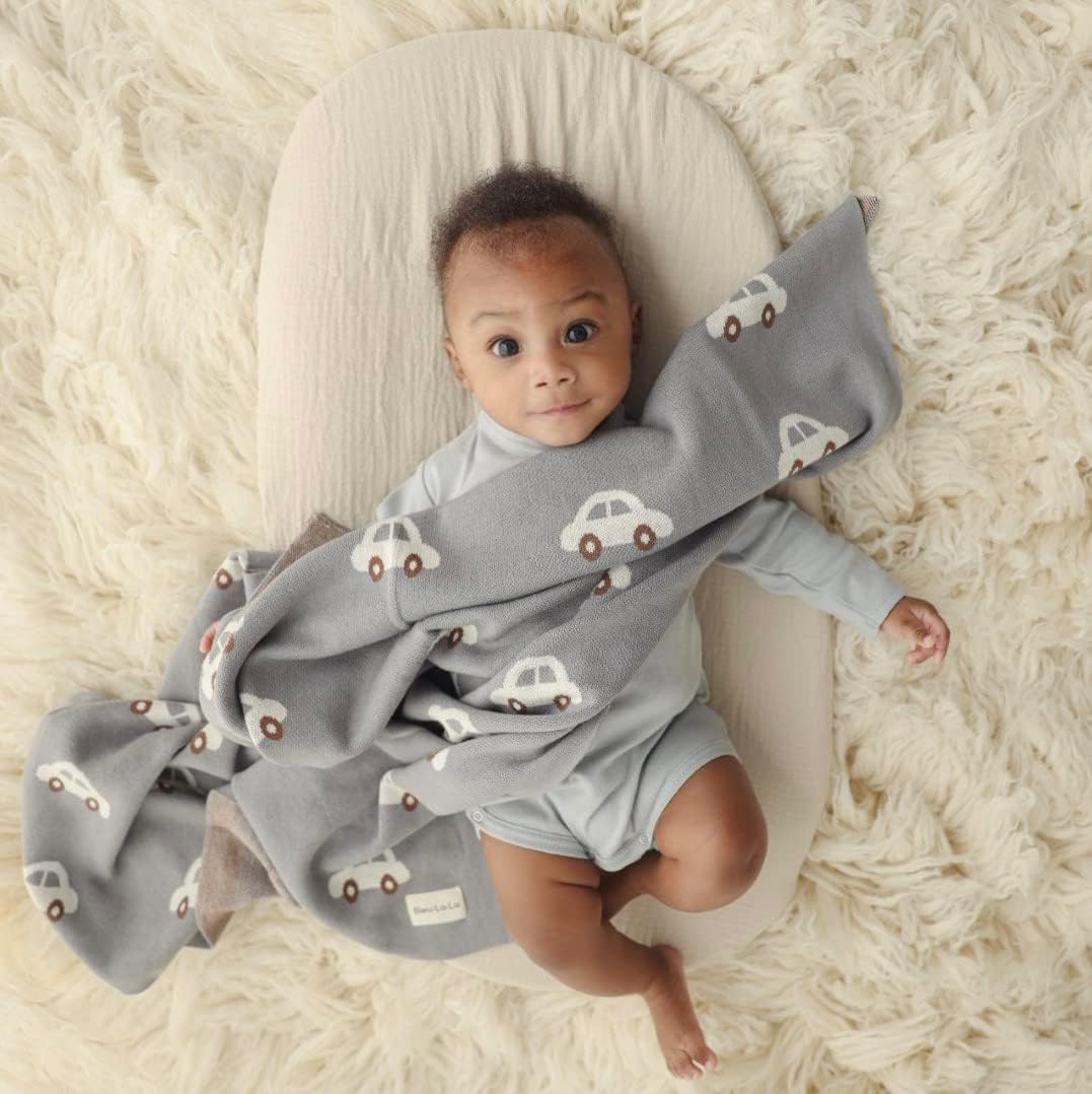 Baby Receiving Blanket for Boys 100% Cotton Buttery Soft Cozy Receiving Swaddle Crib Stroller