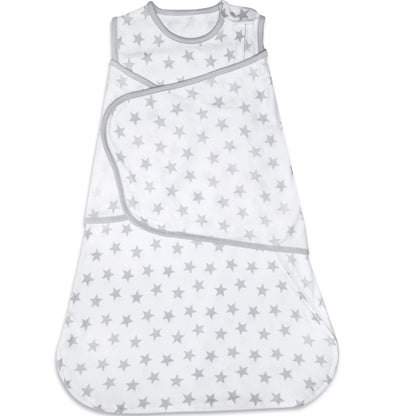Baby Swaddle,Adjustable Wearable Baby Sleep Sack XL,Miracle Swaddles for Babies Large,100% Cotton,6-12 Months(Gray Stats)
