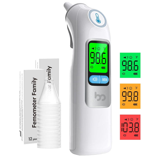 Ear Thermometer, Highly Accurate Ear Thermometer for Kids, Adults and Babies, 30 Memory Recall, 1s