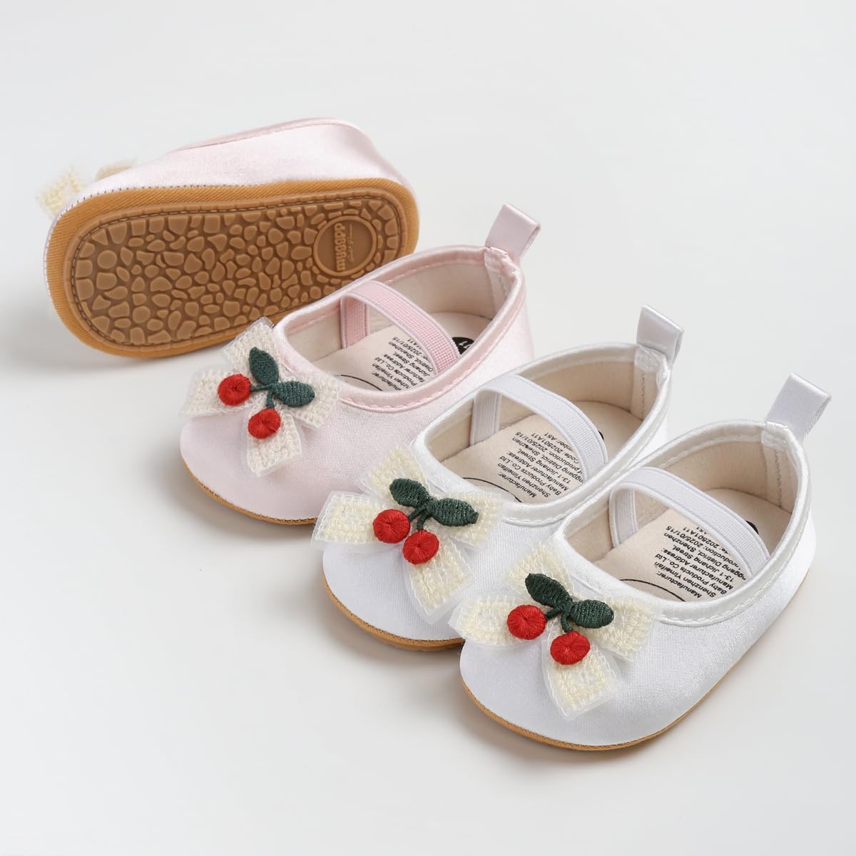 Baby Shoes Mary Jane Flats Non Slip Soft Sole Infant Toddler Sneakers First Walkers Party Christmas Dress Shoes
