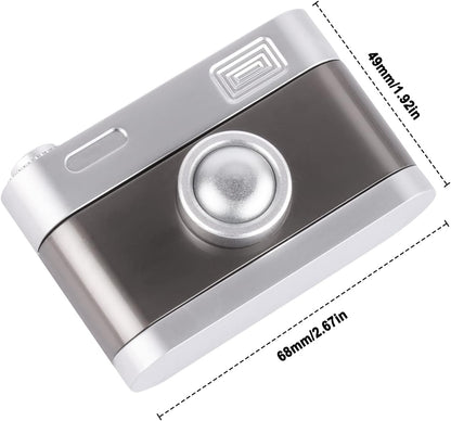 EDC Metal Fidget Slider Toys- Stress Relief EDC Fidget Slider Casual Metal Adult's Hand Toys Office Desk Toys Gifts Stress Toys for Adults(Mini Camera)