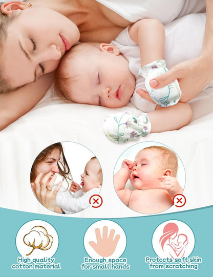 Cute Baby Mittens Newborn, No Scratch Baby Boy Mittens, Baby Girl Hat Gloves for Toddlers, Infant, Newborn