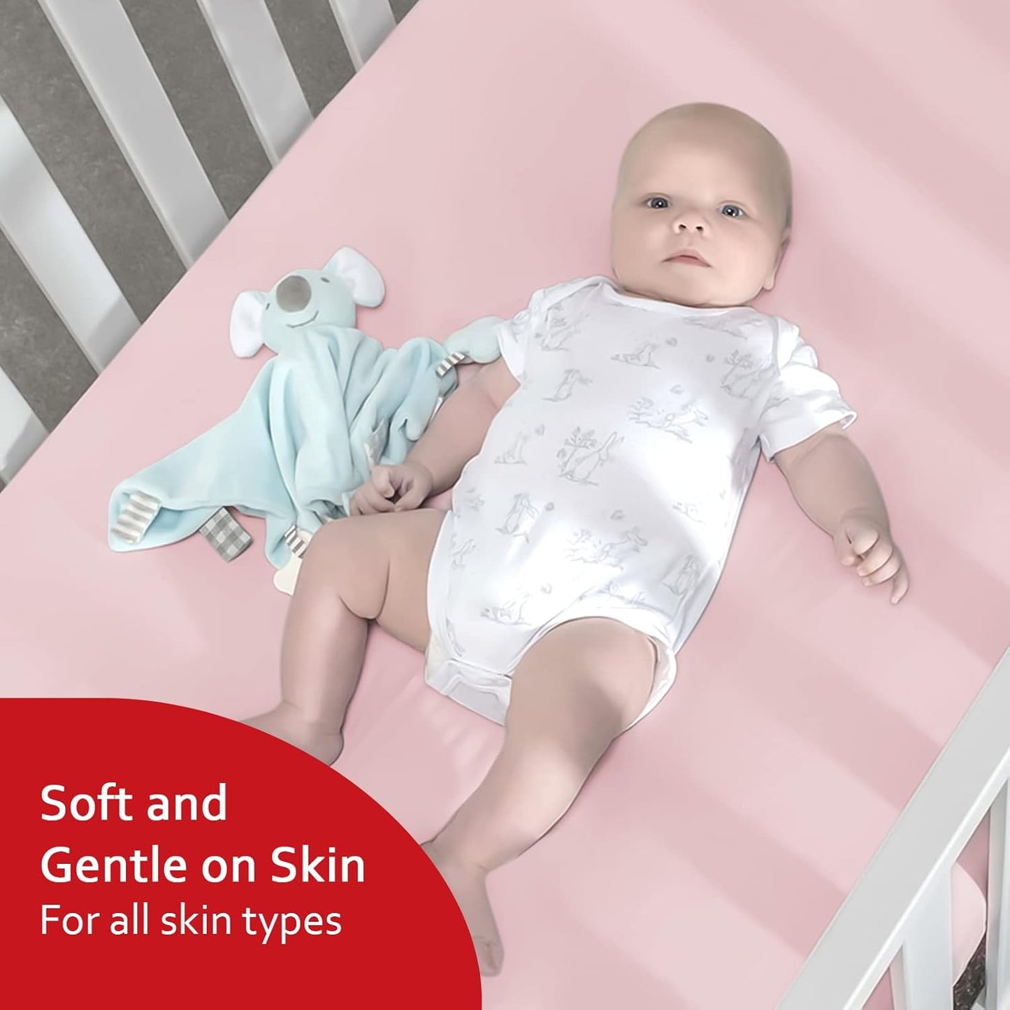 Crib Sheets for Girls 4 Pack, Fitted Crib Sheets for Standard Size Crib and Toddler Mattresses