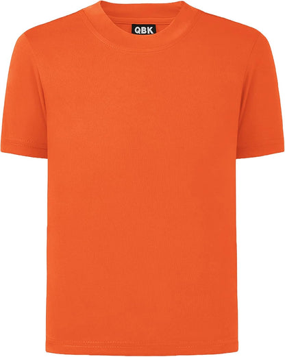 QBK 2T to Youth Neon Shirt Kids UPF 50+ Dry Fit Athletic Short Sleeve Rash Guard T Shirts for Boys Girls Sports Undershirt