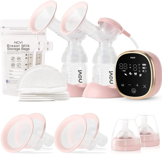 NCVI Electric Breast Pump 8782, Portable Hospital-Grade Double Pump with 4 Modes & 9 Levels