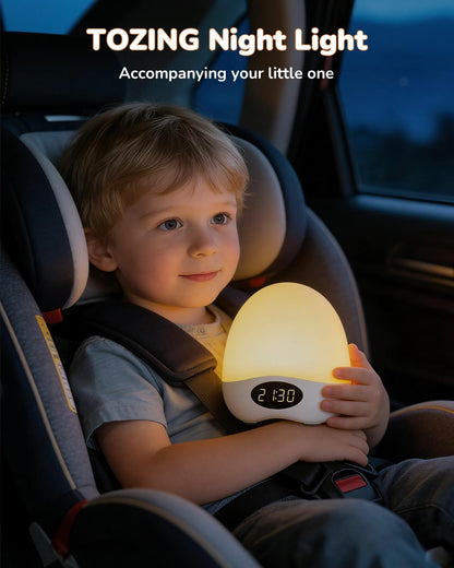 TOZING Egg Night Light for Nursery, Portable Rechargeable Baby Nightlight with Touch Control & RGB