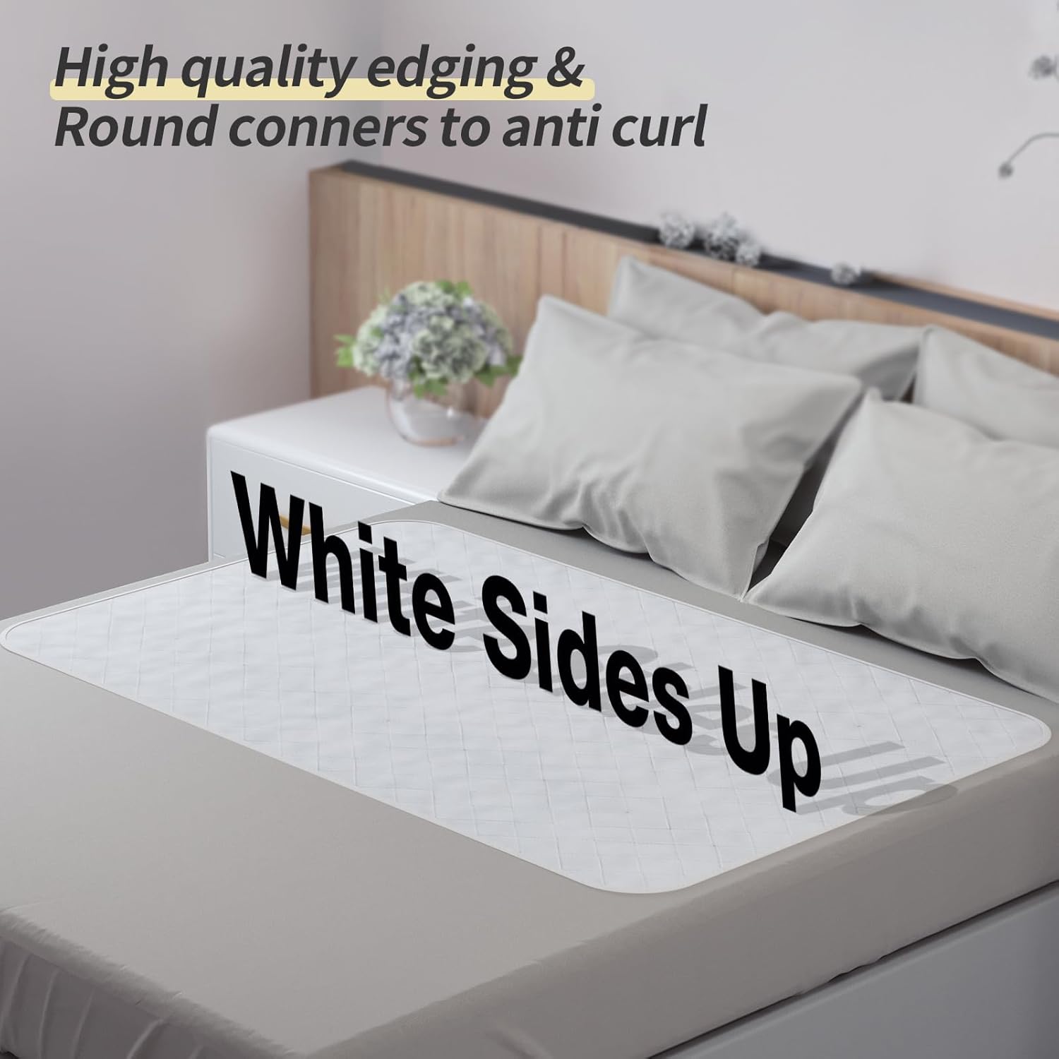 CoolShields Waterproof Bed Pads Incontinence 34'' x 36'' (1 Pack) Washable Reusable Bedwetting