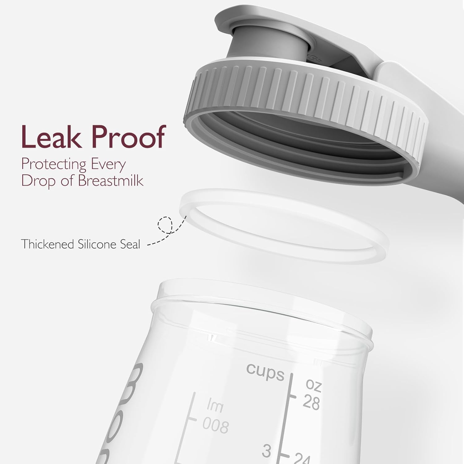 Momcozy Breast Milk Pitcher, Resistant to Heat and Cold Abrupt Temp Swings, No Leak Glass Breast