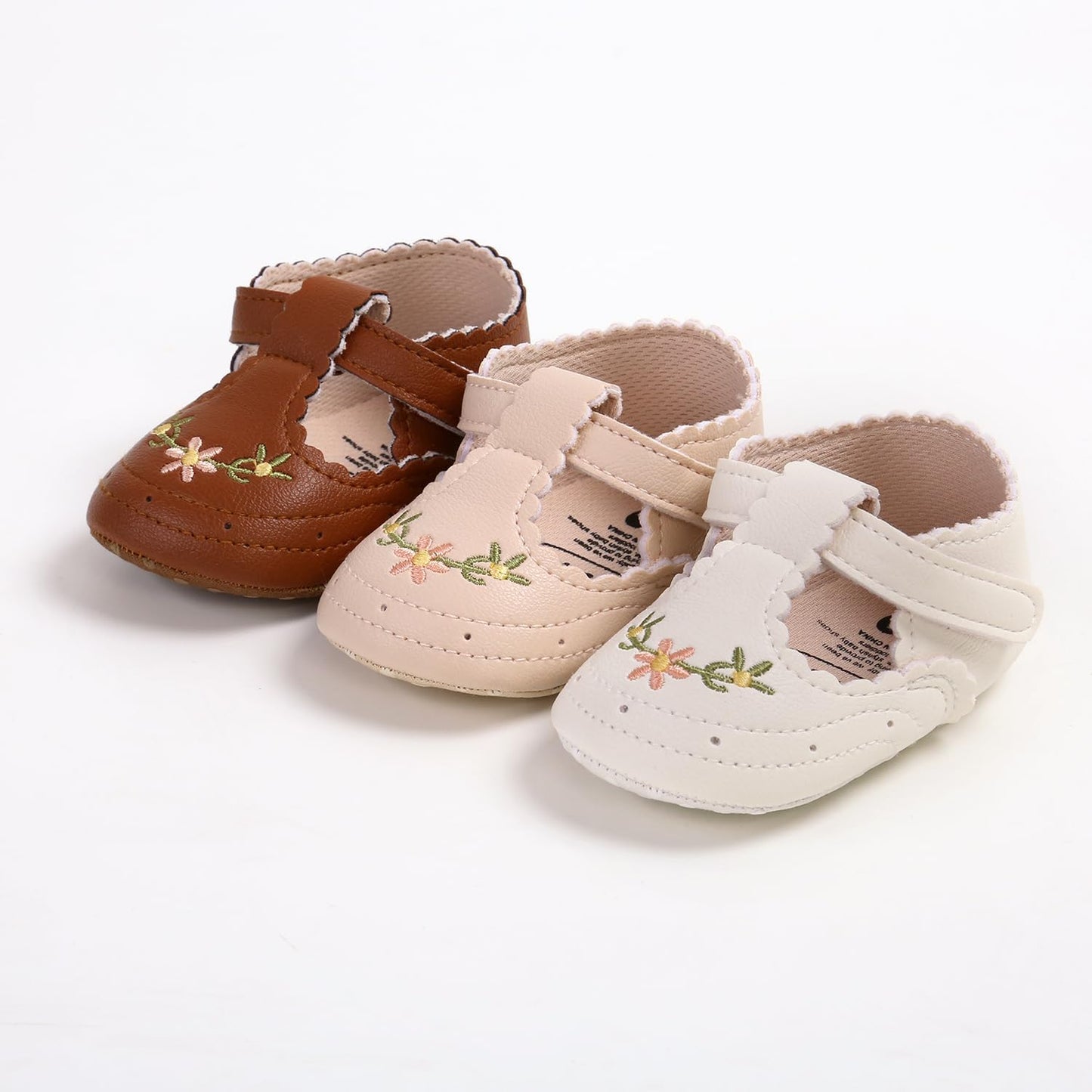 Baby Shoes Mary Jane Flats Non Slip Soft Sole Infant Toddler Sneakers First Walkers Party Christmas Dress Shoes