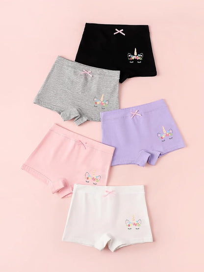 CHUNG Toddler Little Girls Kids Briefs Panties Soft Cotton Boyshort Underwear Pack Big Girl Daily Cute Pattern