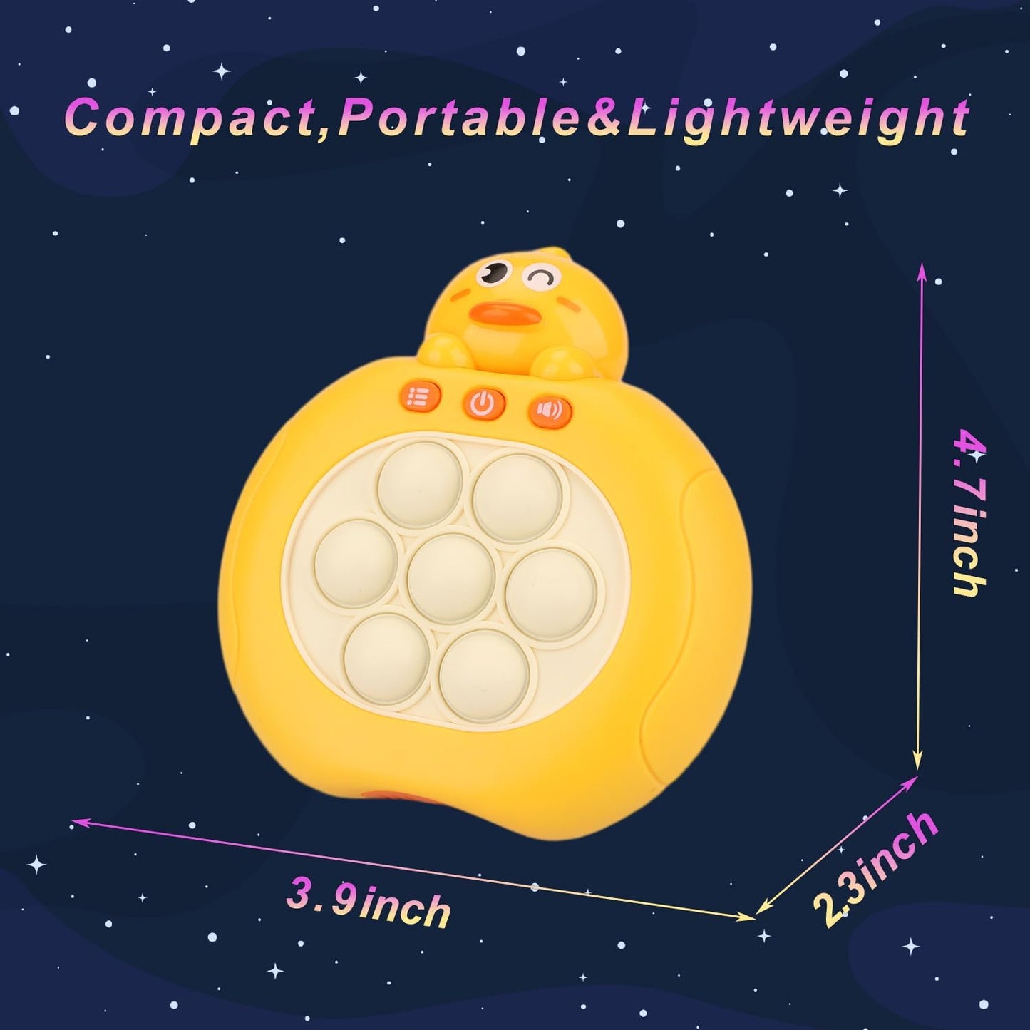 Quick Push Console with Instant Sound Feedback | Handheld Fast Speed Pushing Game | Pop The Target Interactive Educational Sensory Fidget Toy for Kids Adults | Fun Toy for Children 3-12