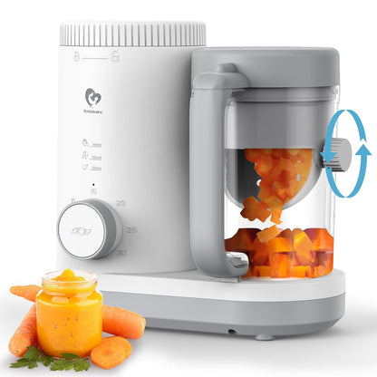 Baby Food Maker Bellababy Baby Food Processor, Puree Blender Steamer with Reversible Steam Basket