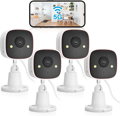 Jennov Outdoor/Indoor Security Cameras 5Ghz/2.4Ghz, 2K HD WiFi/Color Night Vision/Motion Detection /2-Way Audio/IP66 Waterproof Pet Dog Cat Baby Monitor Camera for Home Security