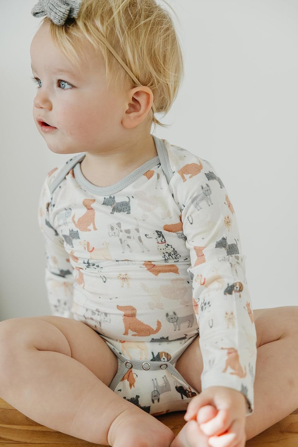 Copper Pearl Long Sleeve Bodysuit Baby: Ultra Soft Baby for Newborns, Boys, and Girls - Stylish, Comfortable, Overlap Shoulders, Premium Knit Fabric - 12-18 Months, Rufus