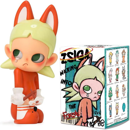 POP MART Zsiga Walking into The Forest Blind Box Figures, Random Design Box Toys for Modern Home Decor, Collectible Toy Set for Desk Accessories, 12PC