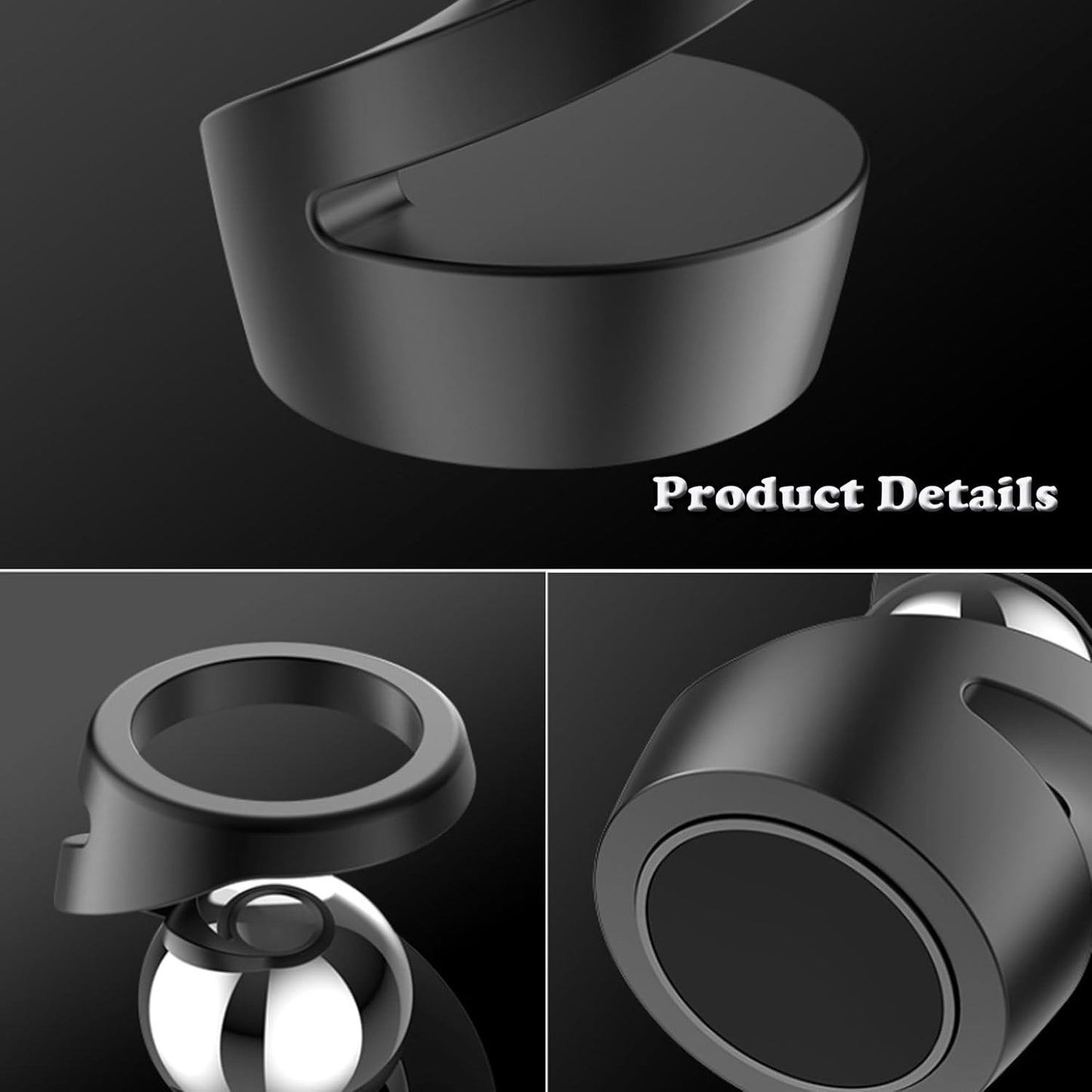 Fidget Toys for Adults, Metal Fidget Toys Desk Fidgets for Office for Adults, Quite Kids Fidget Toys for Anxiety and Stress (Black Silver)